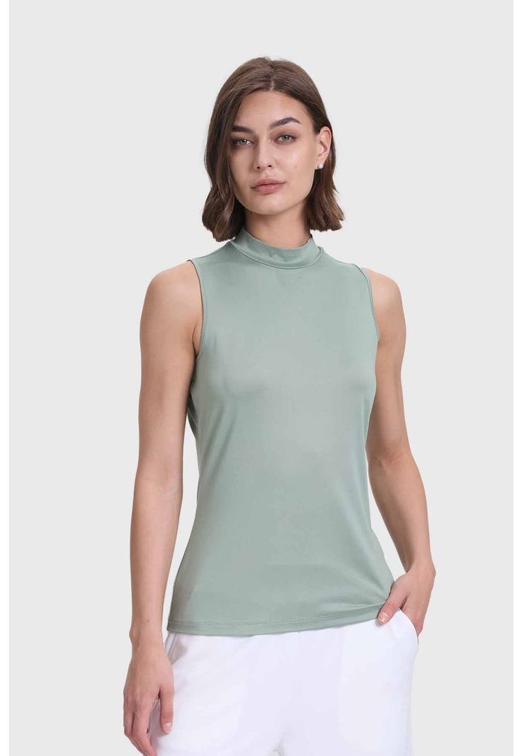 Polera Mujer Elasticada Verde