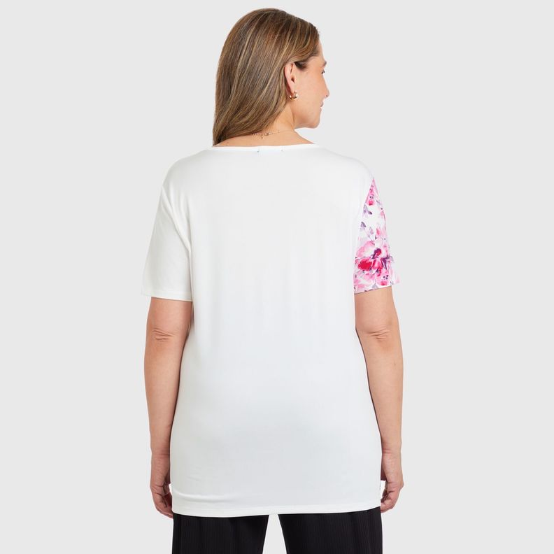 Polera Bloque Estamapdo Crudo Mujer-2