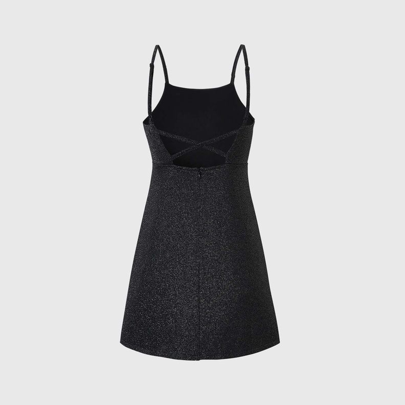 Vestido Niña Fiesta Lurex Negro Fashions Park-1