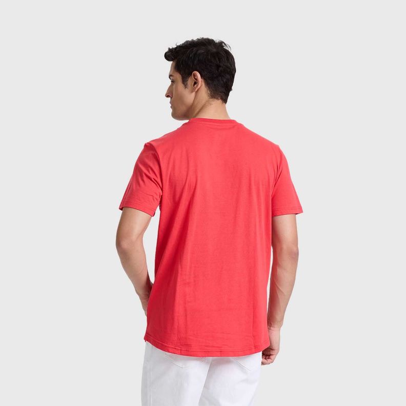 Polera Hombre Long Fit Básica Rojo Fashions Park-2