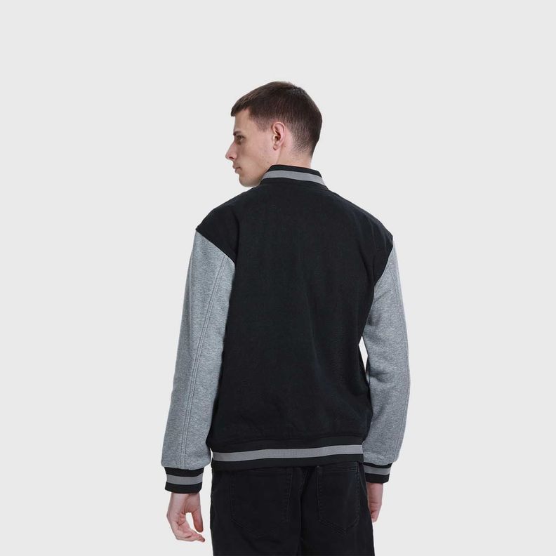 Chaqueta Hombre Con Aplicación Jersey Negro I-2