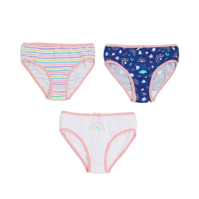 Calzón Tripack Print Azul Niña-0