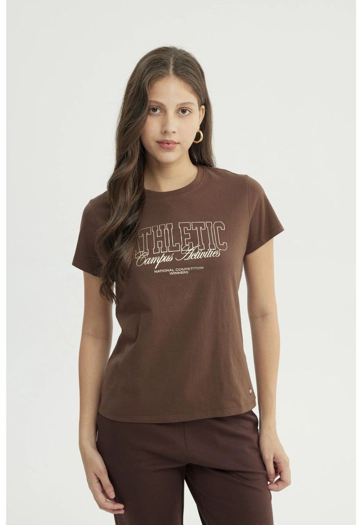 Polera Mujer Slim Café - ll