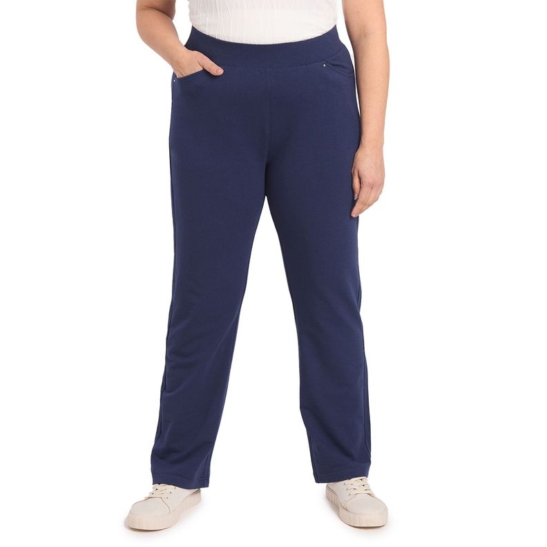 Pantalón Buzo Mujer Sweatpants Azul Oscuro Fashion's Park-0