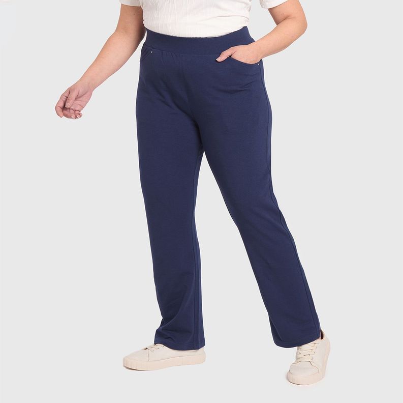 Pantalón Buzo Mujer Sweatpants Azul Oscuro Fashion's Park-1