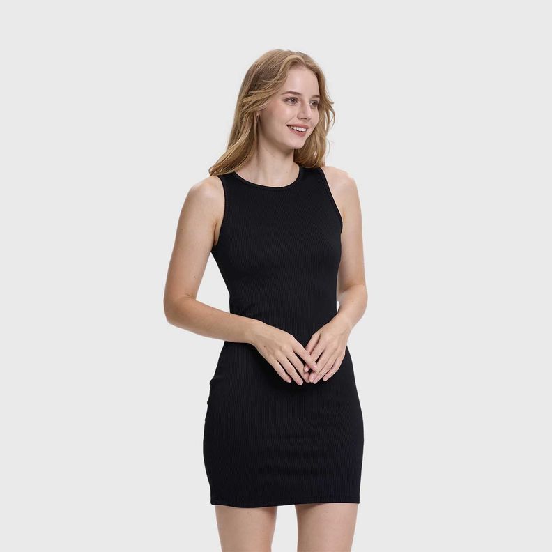 Vestido Mujer Abertura Espalda Negro Fashions Park-1
