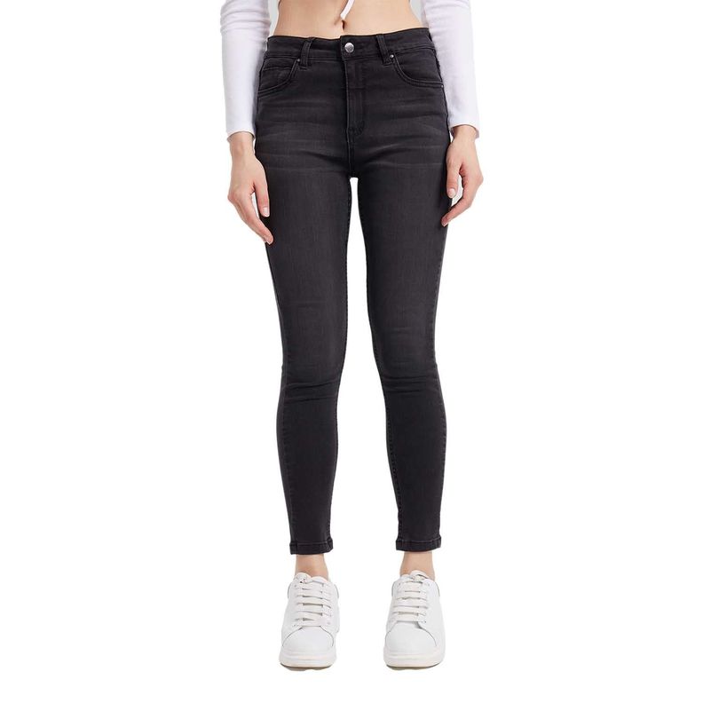Jeans Mujer Super Skinny Estela Negro-0
