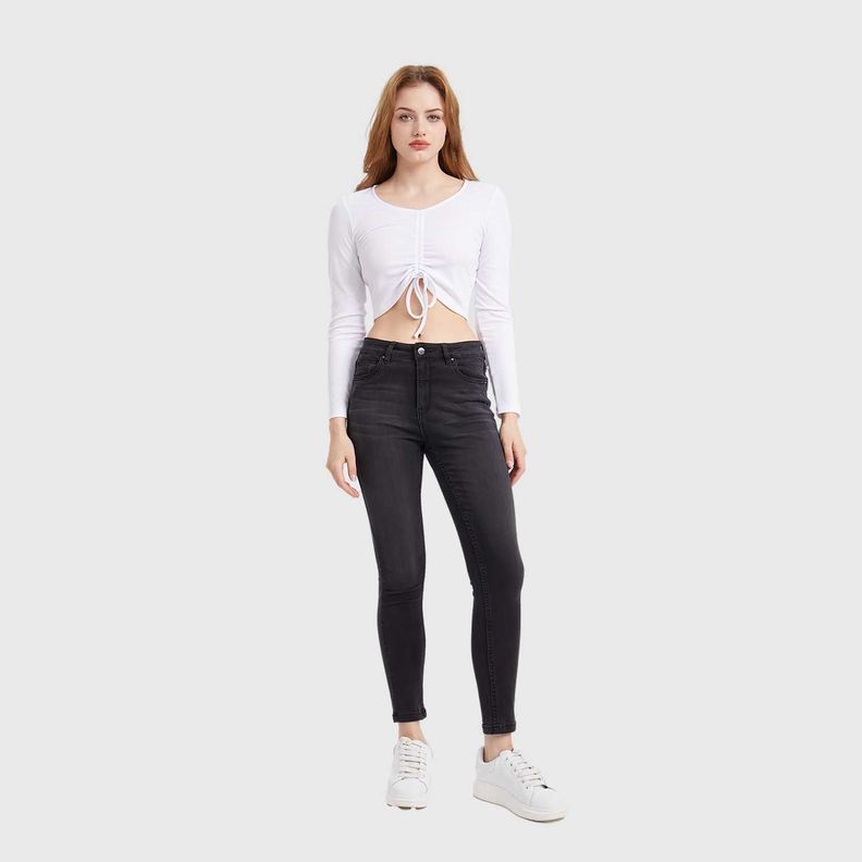 Jeans Mujer Super Skinny Estela Negro-3