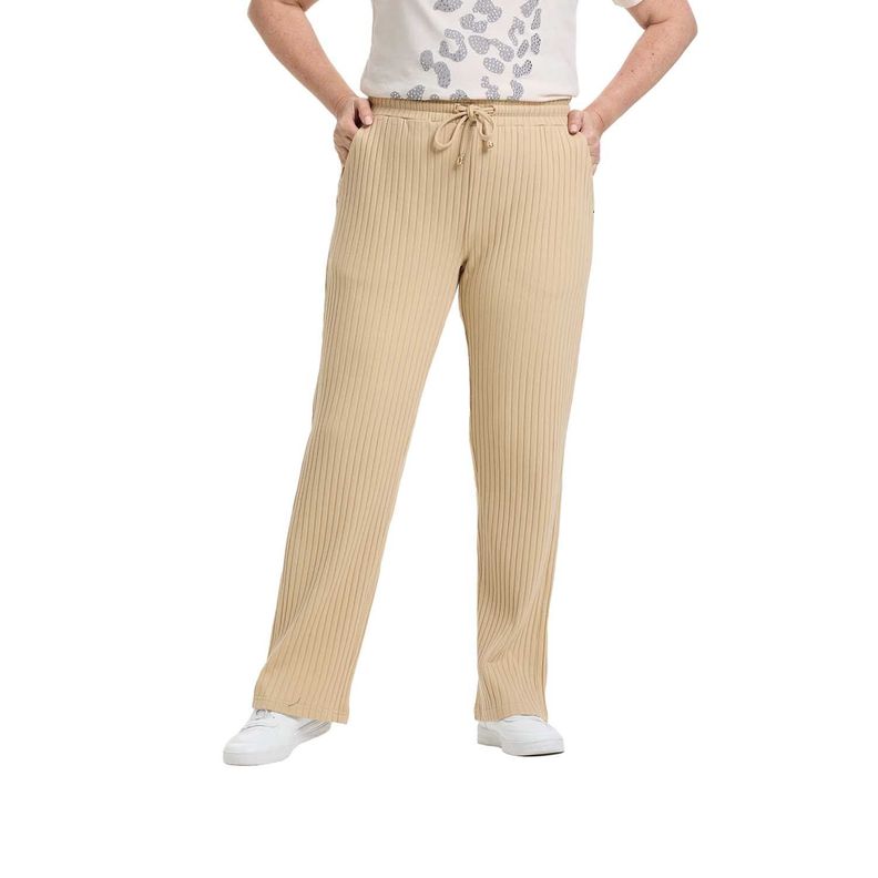 Pantalón Buzo Mujer Con Cordones Beige Fashion's Park-0