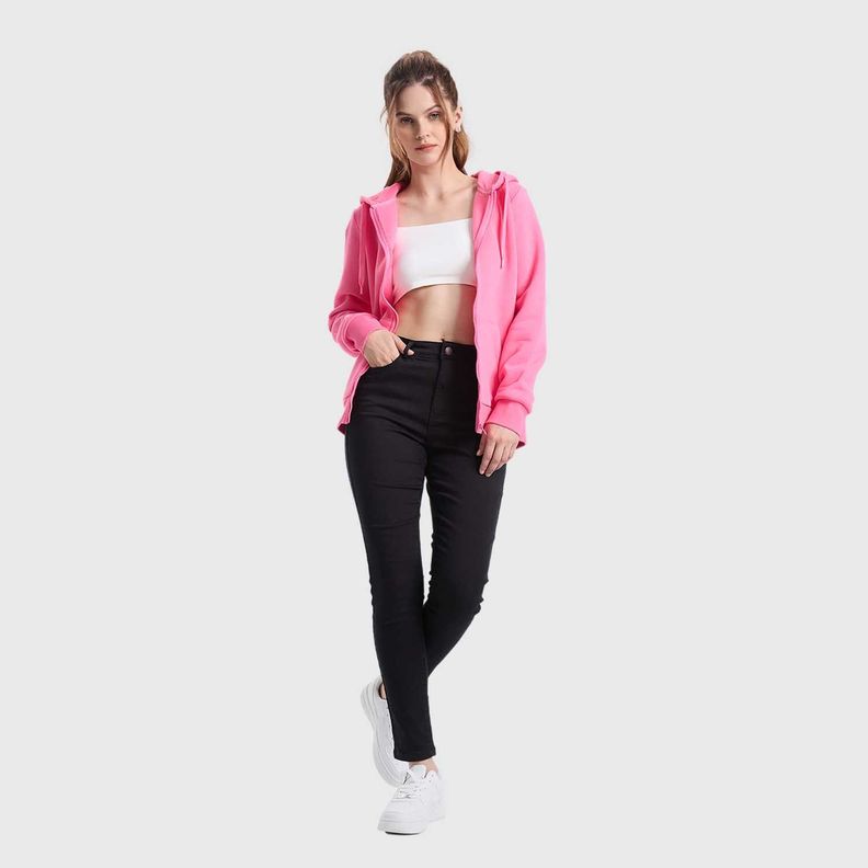 Polerón Mujer Hoodie Rosado Fashion's Park-3