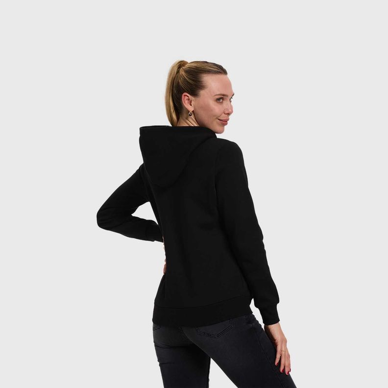 Polerón Mujer Hoodie Full Zipper Negro Fashion's Park-2