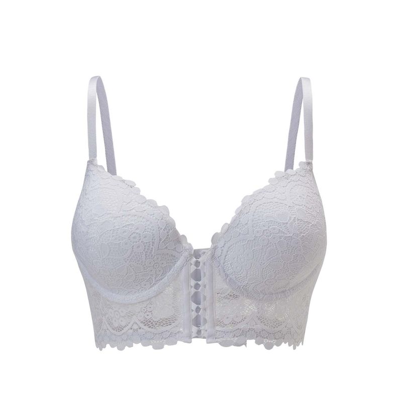 Sostén Mujer Corset Detalle Cruce Medio Blanco Fsp-0