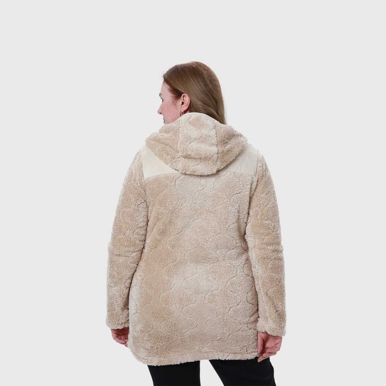 Polar Mujer Peludo Full Zipper Beige-2