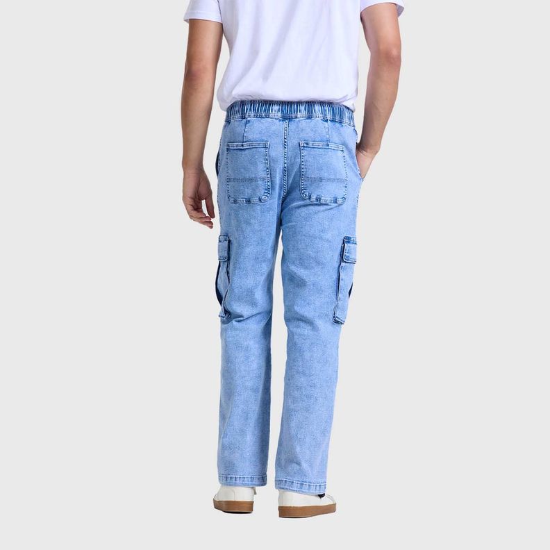 Jeans Hombre Doble Cargo Azul Claro Fashion's Park-2