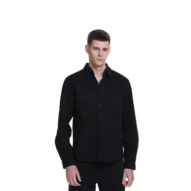 Camisa Hombre Sobrecamisa Con Bolsillo Gris-0