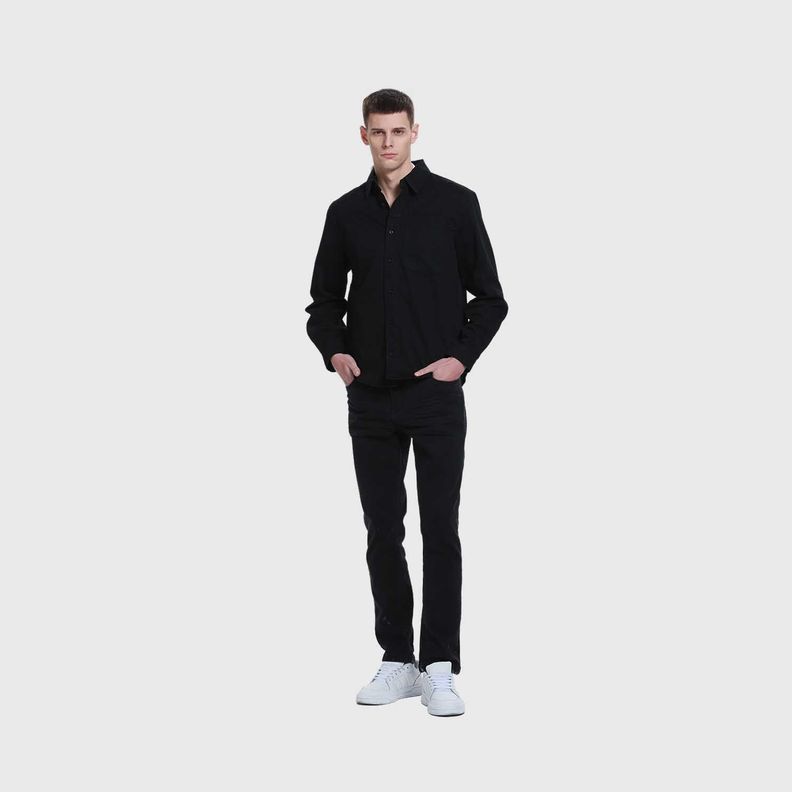 Camisa Hombre Sobrecamisa Con Bolsillo Gris-3