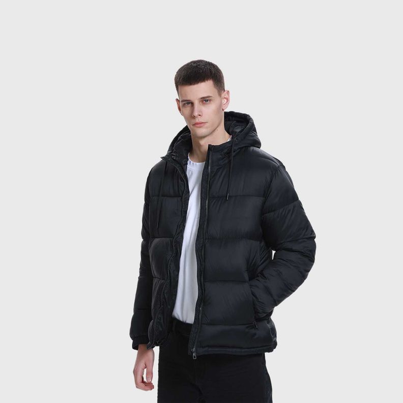 Parka Hombre Básica Lisa Iii Fsp Negro Fashion's Park-1