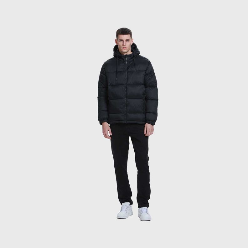 Parka Hombre Básica Lisa Iii Fsp Negro Fashion's Park-3