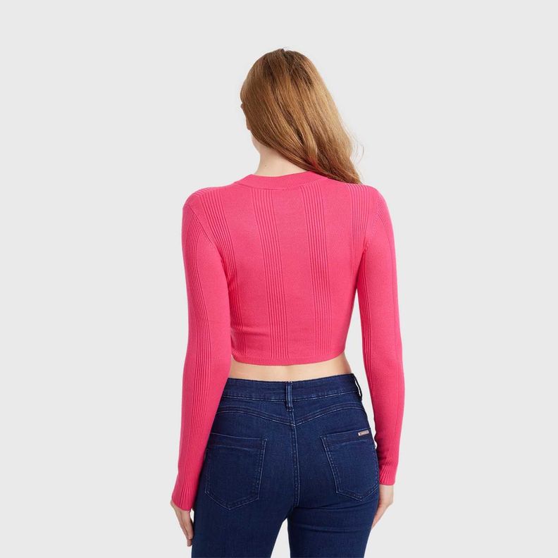 Sweater Mujer Crop Fucsia Fashion's Park-2