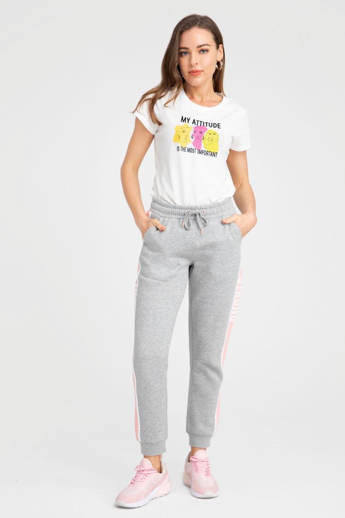 Pantalón Buzo Jogger Texto Deportivo Fp-3