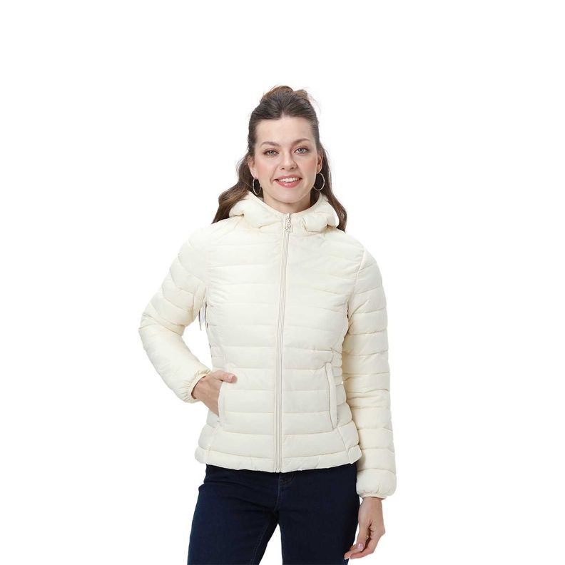 Parka Mujer Corta Plummy Crudo Fashion's Park-0