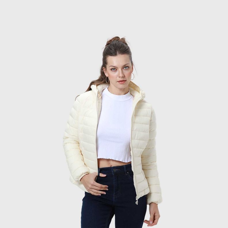 Parka Mujer Corta Plummy Crudo Fashion's Park-1