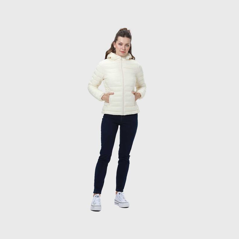 Parka Mujer Corta Plummy Crudo Fashion's Park-3
