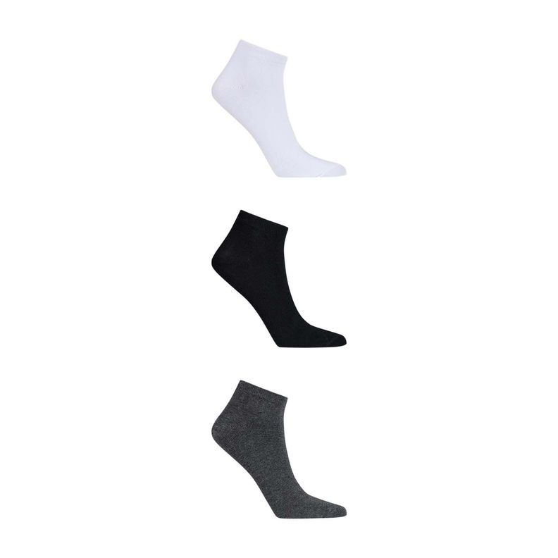 Calceta Deportiva Hombre Tripack Blanco II Fashion's Park-0