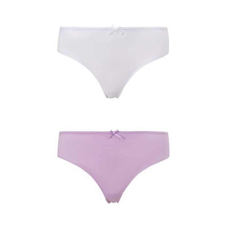 Calzón Mujer Bipack Colaless Sin Costura Lila Fashion's Park-0
