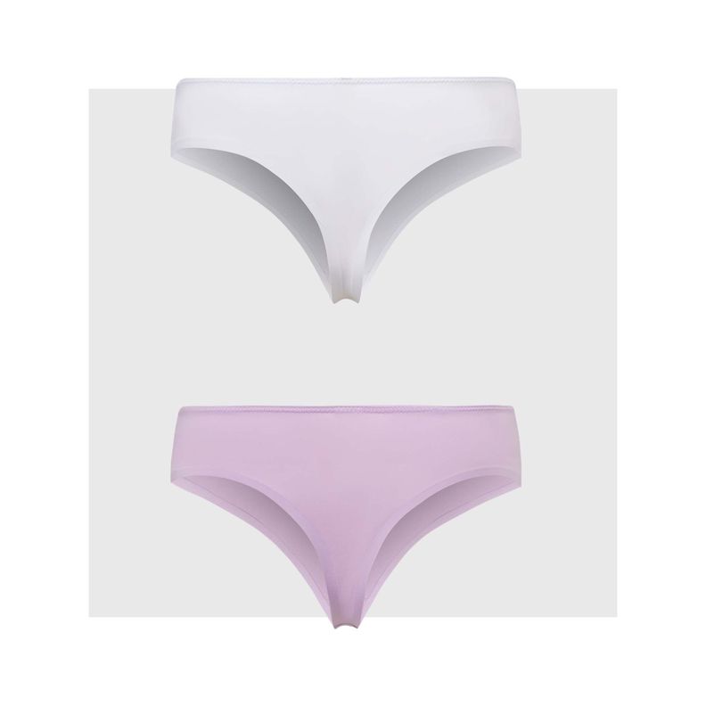 Calzón Mujer Bipack Colaless Sin Costura Lila Fashion's Park-1
