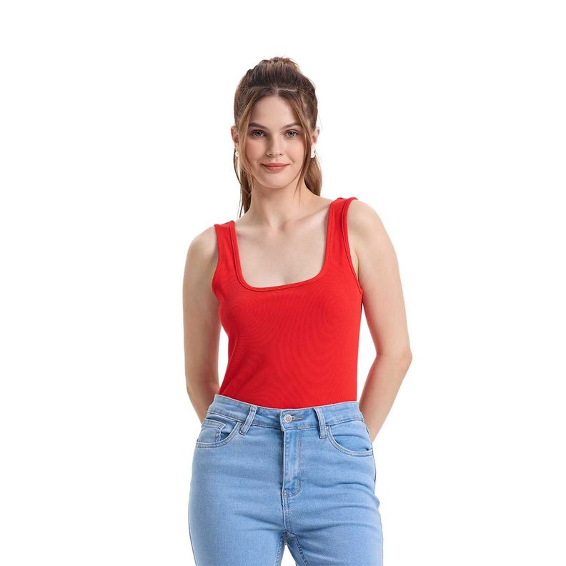 Polera Mujer Body Liso Rojo Fashion's Park-0