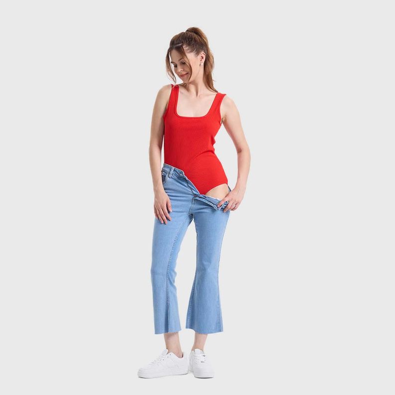 Polera Mujer Body Liso Rojo Fashion's Park-3