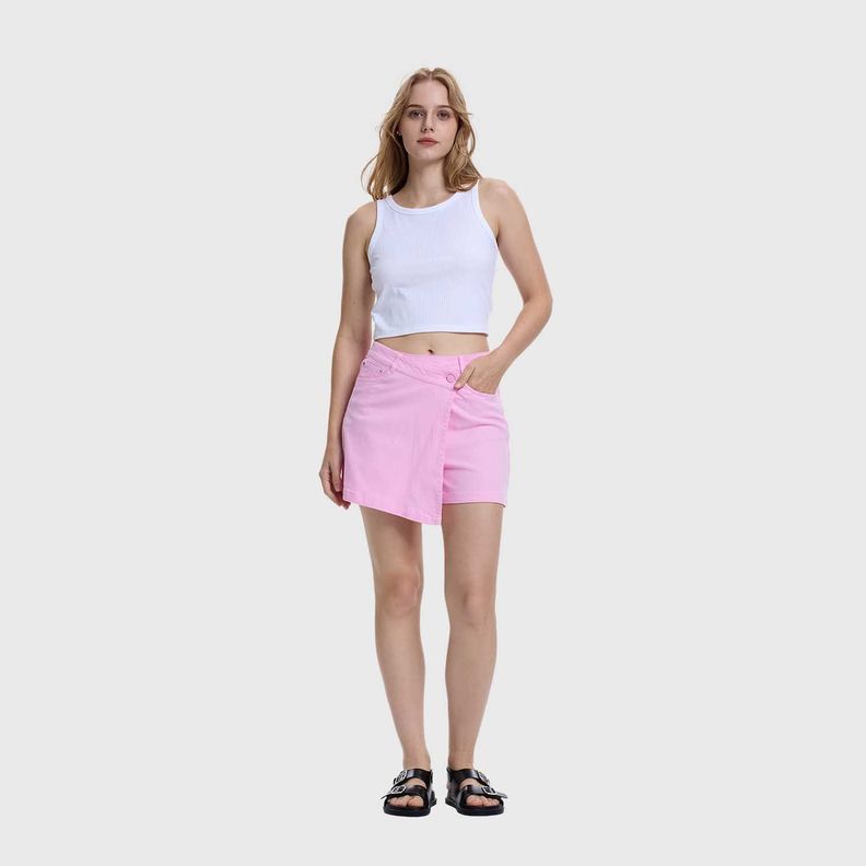 Falda Mujer Short Rosado Fashions Park-3