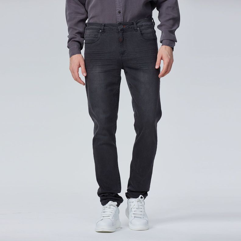 Jeans Skinny 101 Gris Oscuro Hombre-0