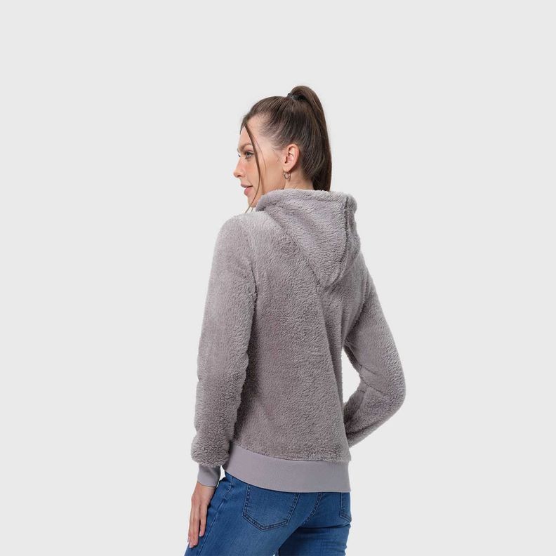 Polar Mujer Peludo Gris-2