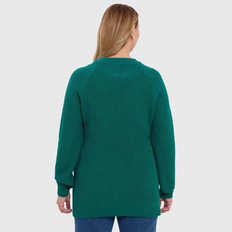 Sweater Mujer Calado Verde-2