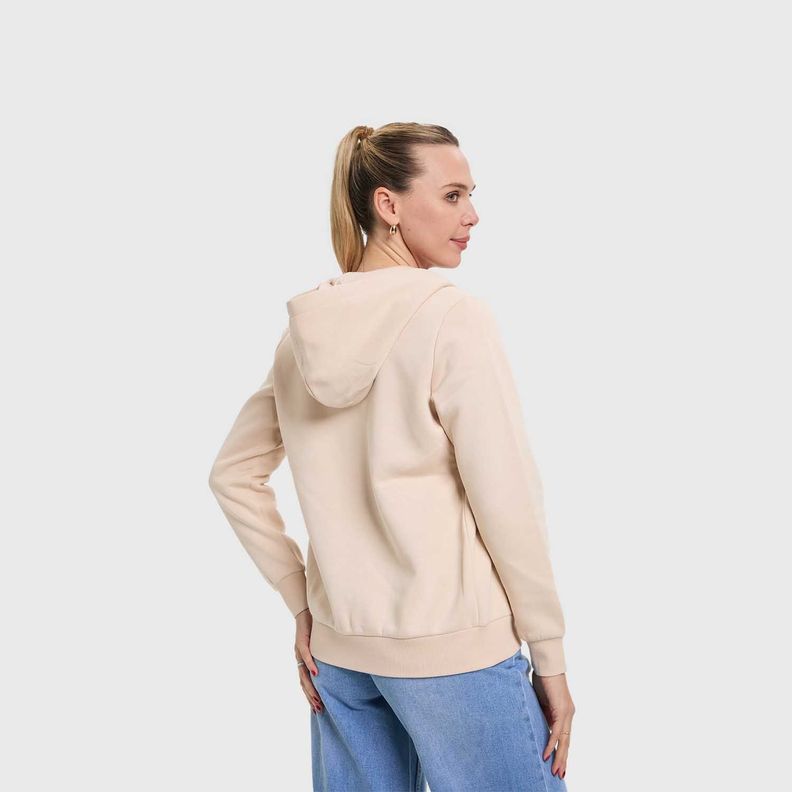 Polerón Mujer Hoodie Full Zipper Beige Fashion's Park-2