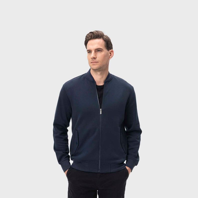 Polerón Hombre Bomber Azul Marino Fashion's Park-1