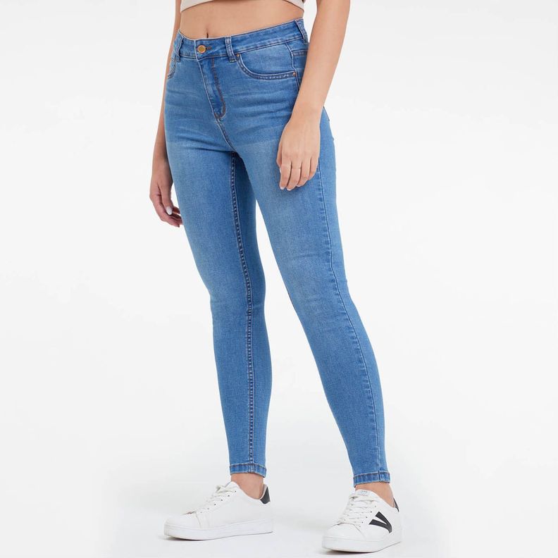 Jeans Super Skinny Estela Azul Claro Mujer-1