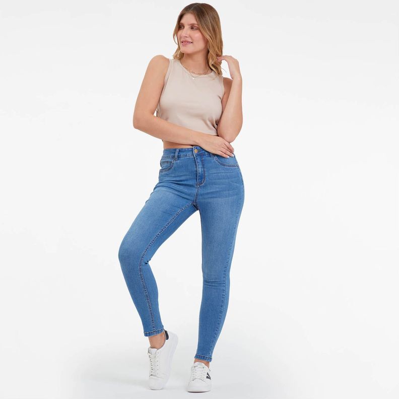 Jeans Super Skinny Estela Azul Claro Mujer-3