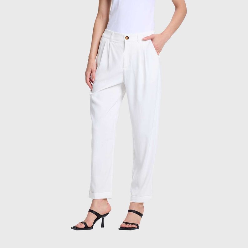 Pantalón Mujer Sastrero Pinzas Calce Crudo Fashions Park-1