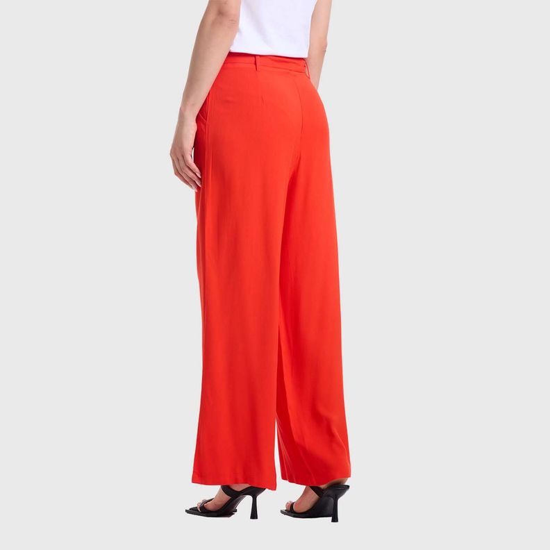 Pantalón Mujer Palazzo Liso Pretina Naranjo Fashion's Park-2