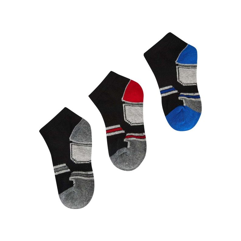 Calceta Deportiva Niño Tripack Negro Fashion's Park-0