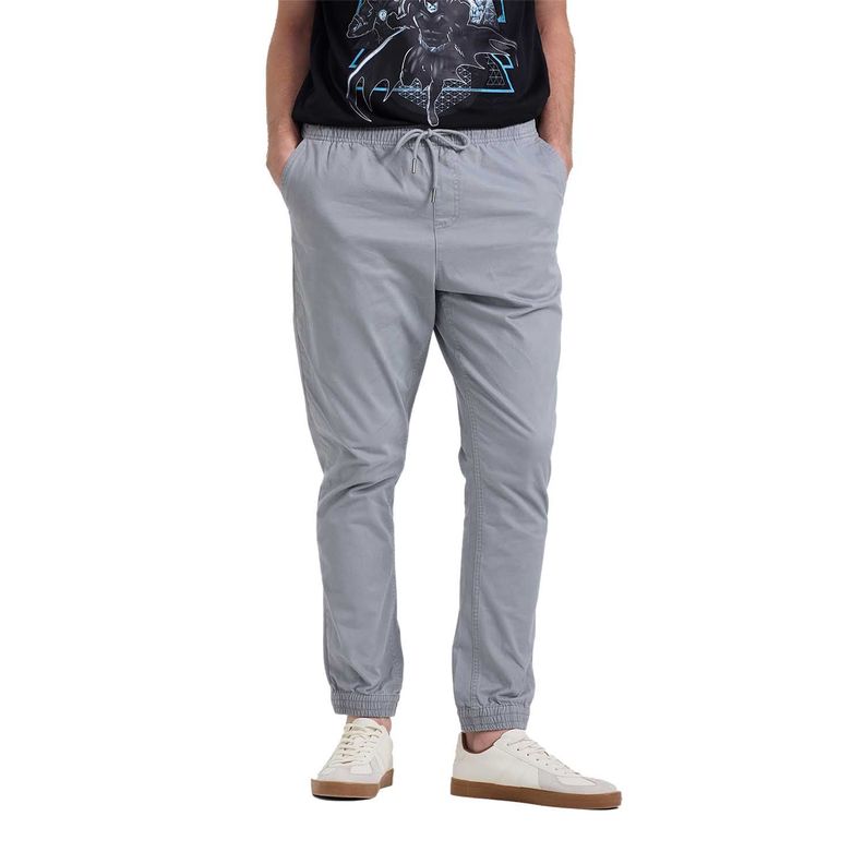 Pantalón Hombre Jogger Básico Gris Oscuro-0