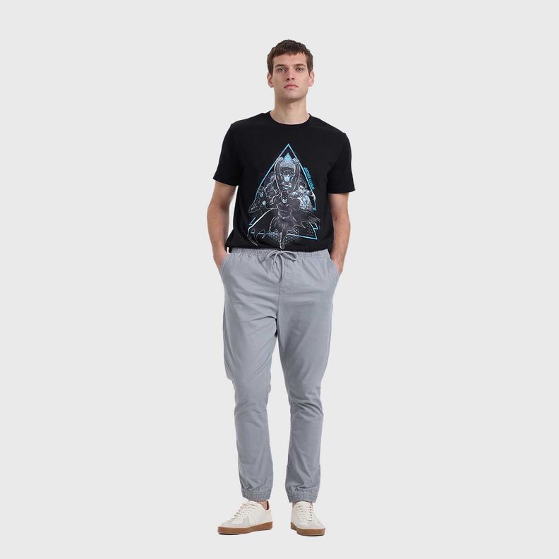 Pantalón Hombre Jogger Básico Gris Oscuro-3