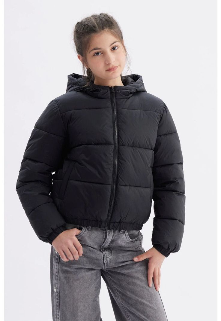 Parka Nina Basica Teen Negro