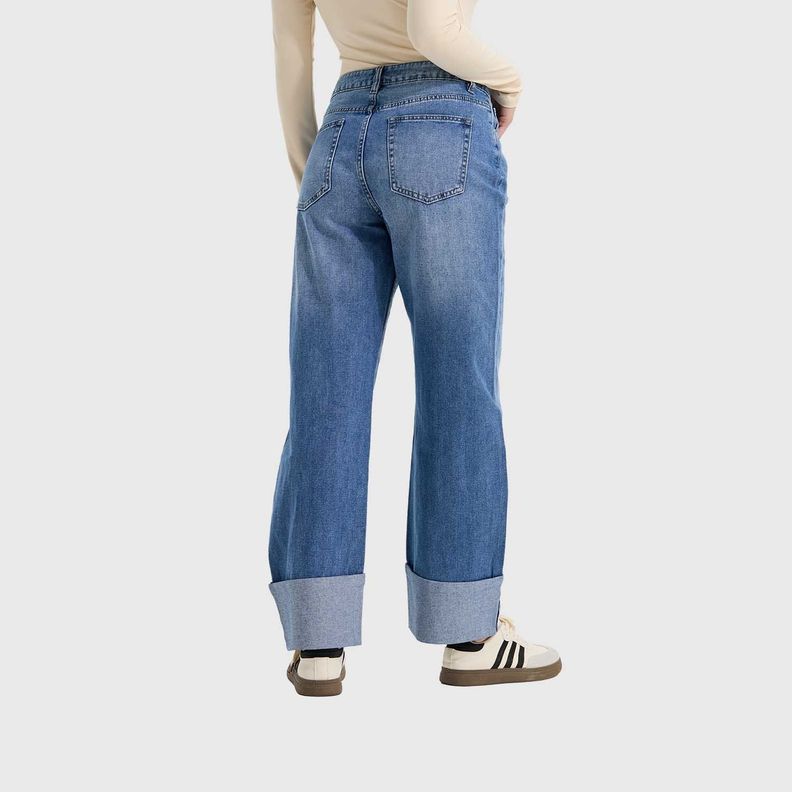 Jeans Mujer Calce Recto Basta Doble Azul Fashion's Park-2