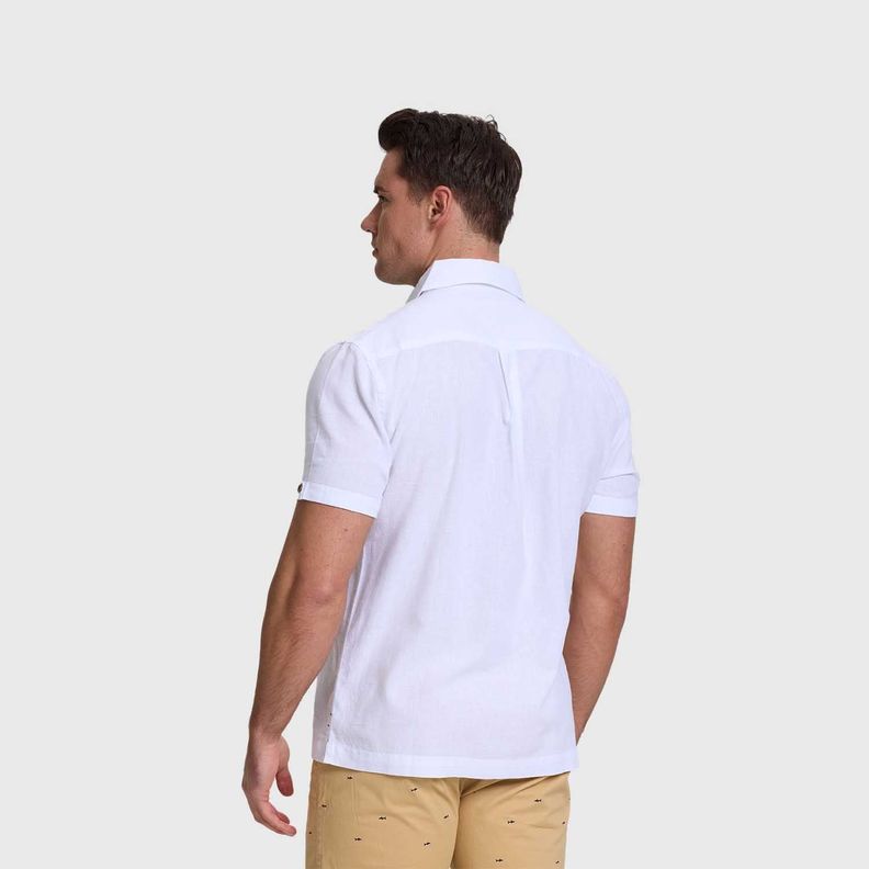 Camisa Hombre Lisa Blanco Fashion's Park-2