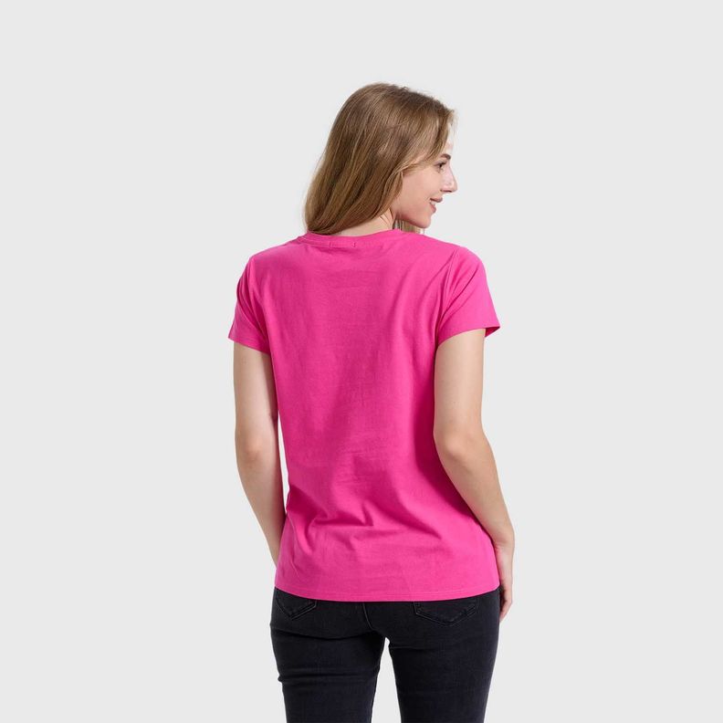 Polera Mujer Básica Print Fucsia Fashion's Park-2