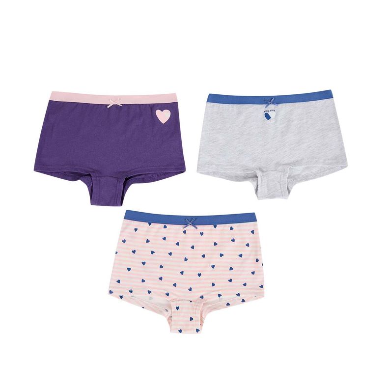 Calzón Niña Tripack Pantaleta Niña Rosado-0